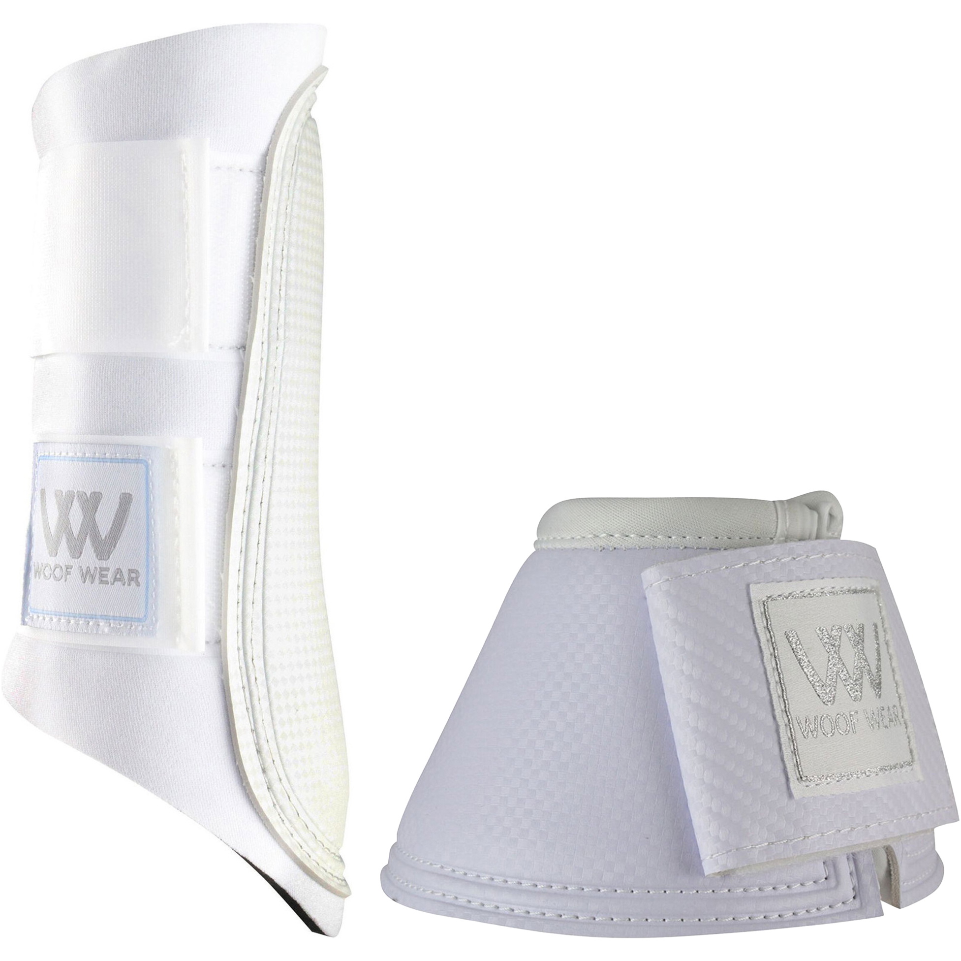Woof Wear Club Brushing Boots & Pro Overreach Boots Bundle WB0003WB0051 - White